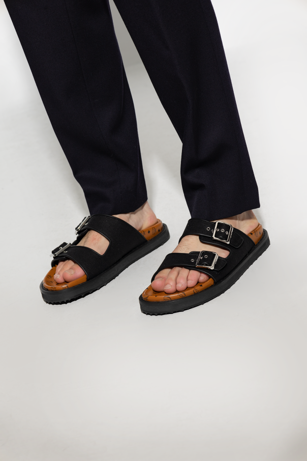 Mcm black slides hot sale